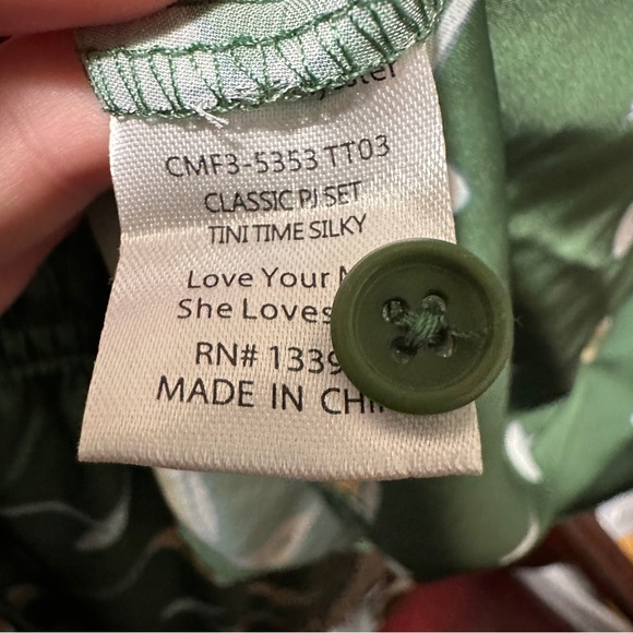 Show Me Your Mumu Tini Time Pajamas Set Green Martini Print Women’s L - Picture 12 of 12